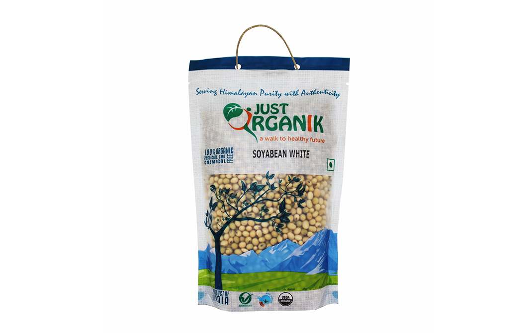 Just Organik Soyabean White    Pack  500 grams